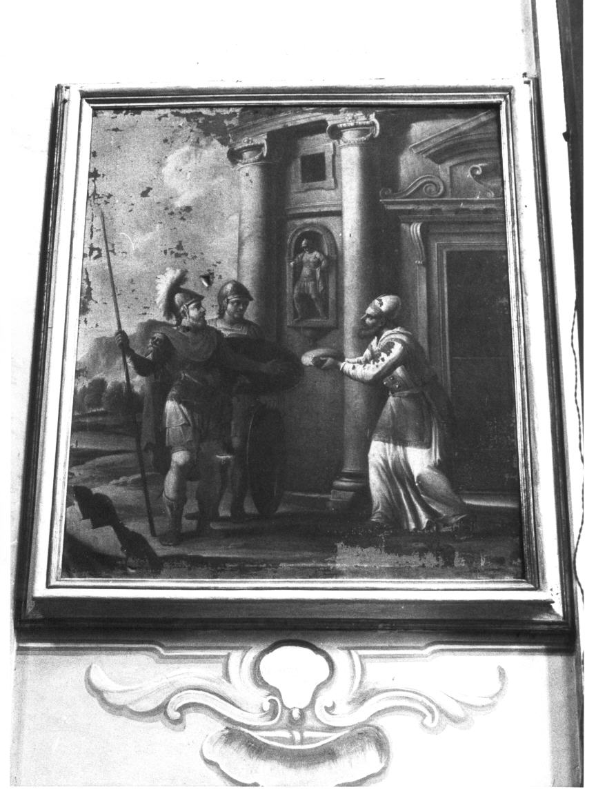 David riceve dal sacerdote Achimelek i pani sacri (dipinto, elemento d'insieme) - ambito umbro (sec. XVIII)