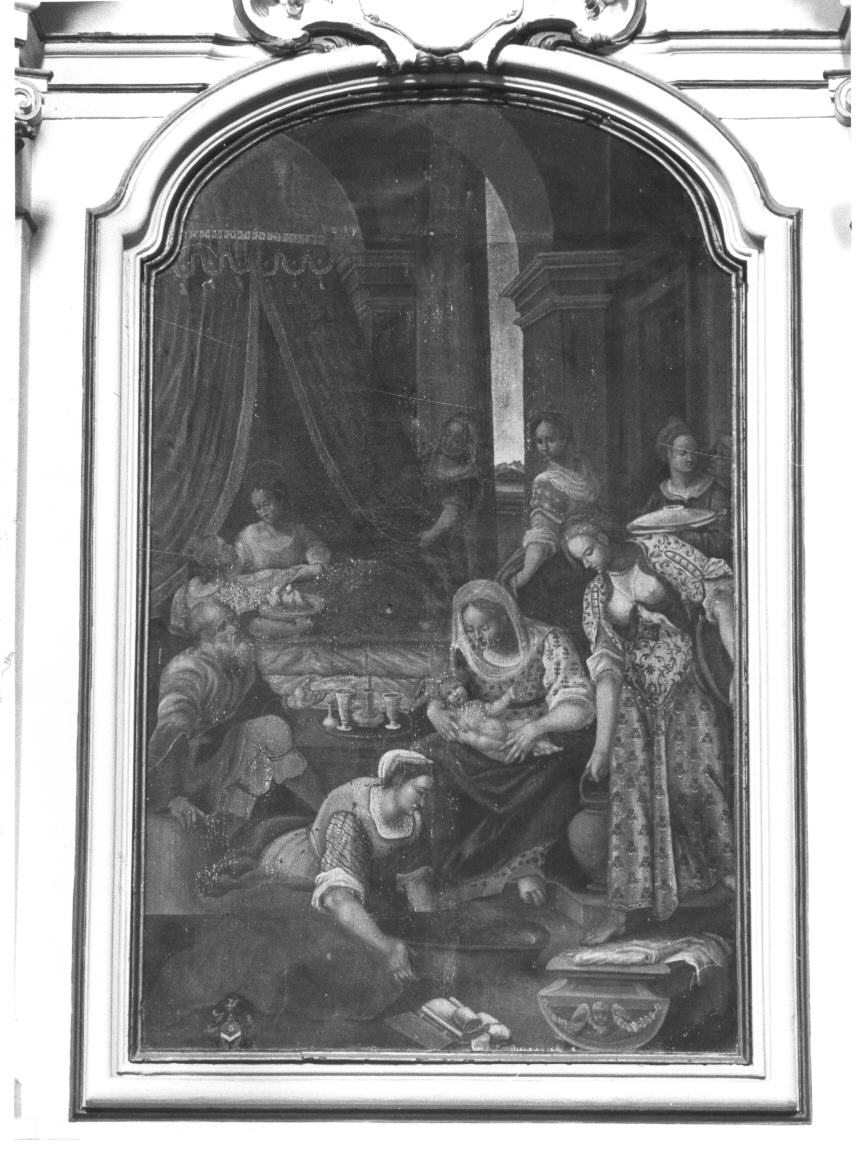 nascita di Maria Vergine (dipinto) - bottega Italia centrale (seconda metà sec. XVI)