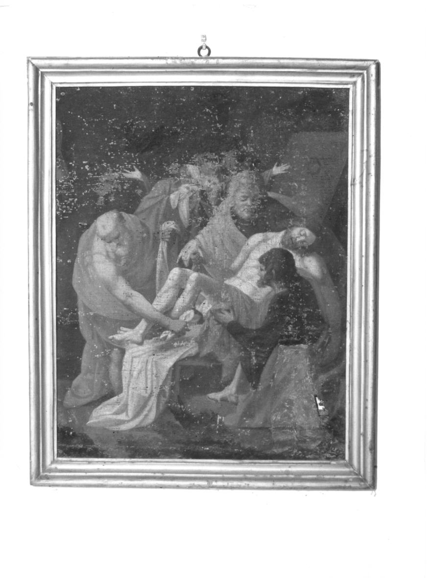 stazione XIV: Gesù deposto nel sepolcro (dipinto, elemento d'insieme) - ambito umbro (sec. XVII)
