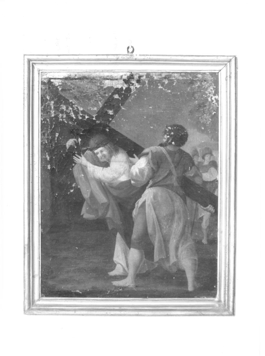 stazione V: Gesù aiutato da Simone il Cireneo a portare la croce (dipinto, elemento d'insieme) - ambito umbro (sec. XVII)