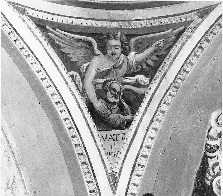 apparizione in sogno a Giuseppe dell'angelo che lo esorta a tornare a casa (dipinto, elemento d'insieme) di Bandiera Benedetto (attribuito) (sec. XVII)