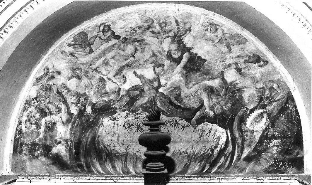 inferno (dipinto, elemento d'insieme) di Bandiera Benedetto (attribuito) (sec. XVII)
