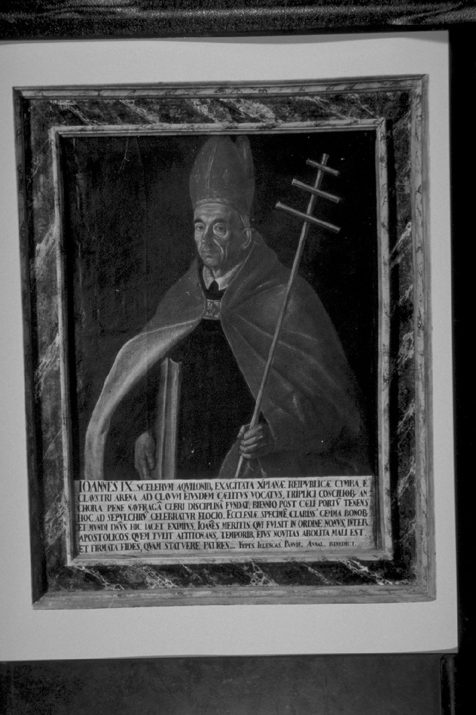 ritratto di papa Giovanni IX, ritratto di ecclesiastico (dipinto, opera isolata) - ambito Italia centro-settentrionale (sec. XVII)