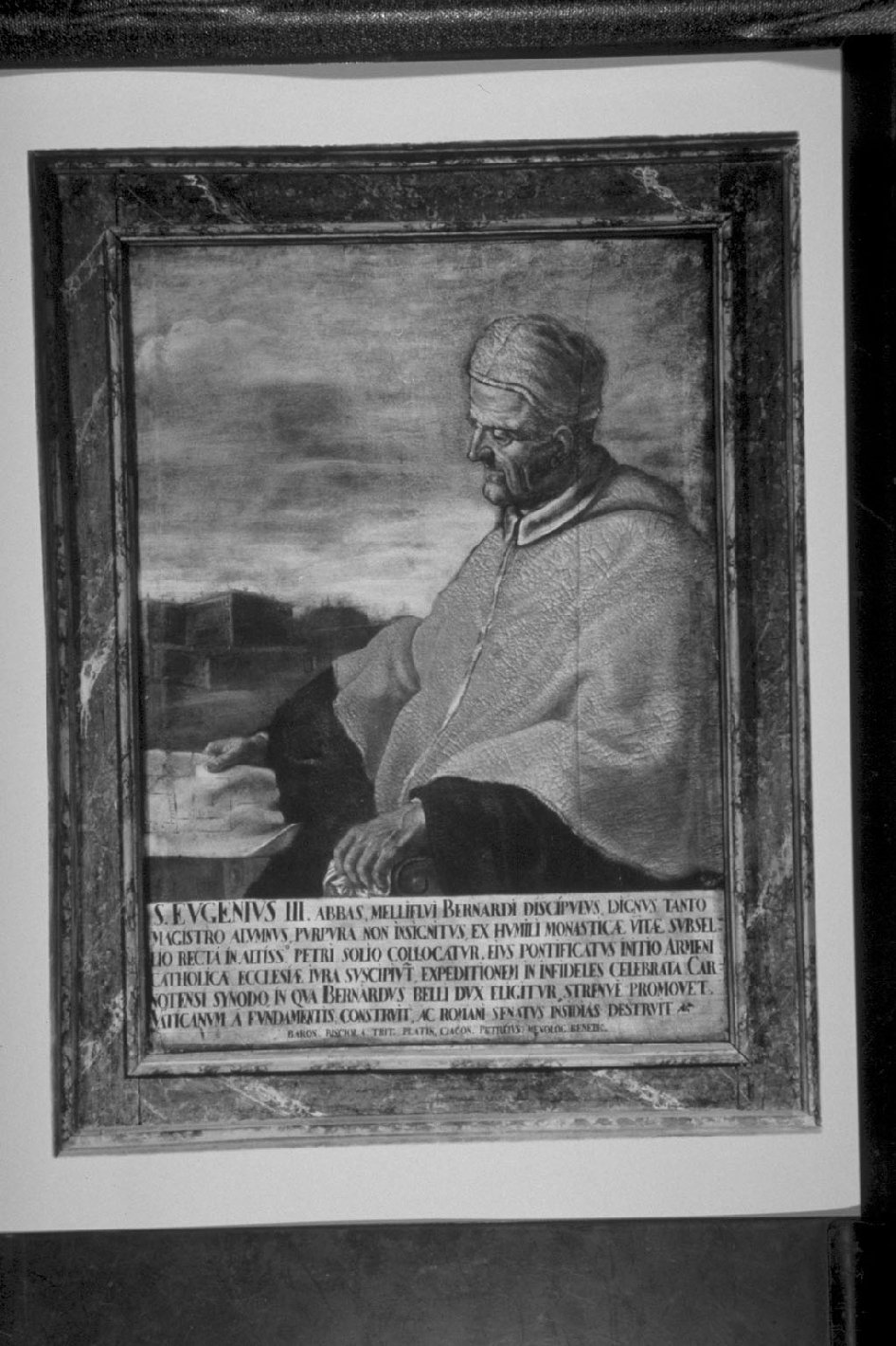 ritratto di Papa Eugenio III, ritratto di ecclesiastico (dipinto, opera isolata) - ambito Italia centro-settentrionale (sec. XVII)