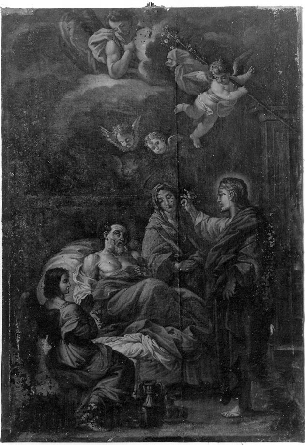 morte di San Giuseppe (dipinto, opera isolata) di Maratta Carlo (cerchia) (secc. XVII/ XVIII)