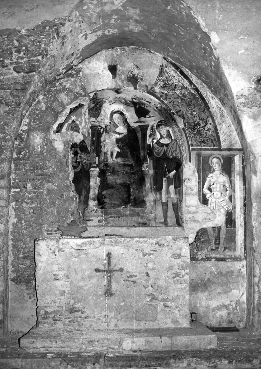 Madonna con Bambino in trono tra santi (dipinto) - ambito umbro (sec. XVI)