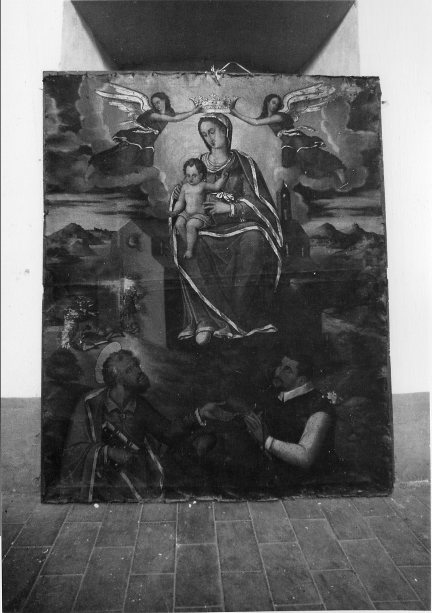 Madonna con Bambino Santi e donatore (dipinto) - ambito umbro (inizio sec. XVII)
