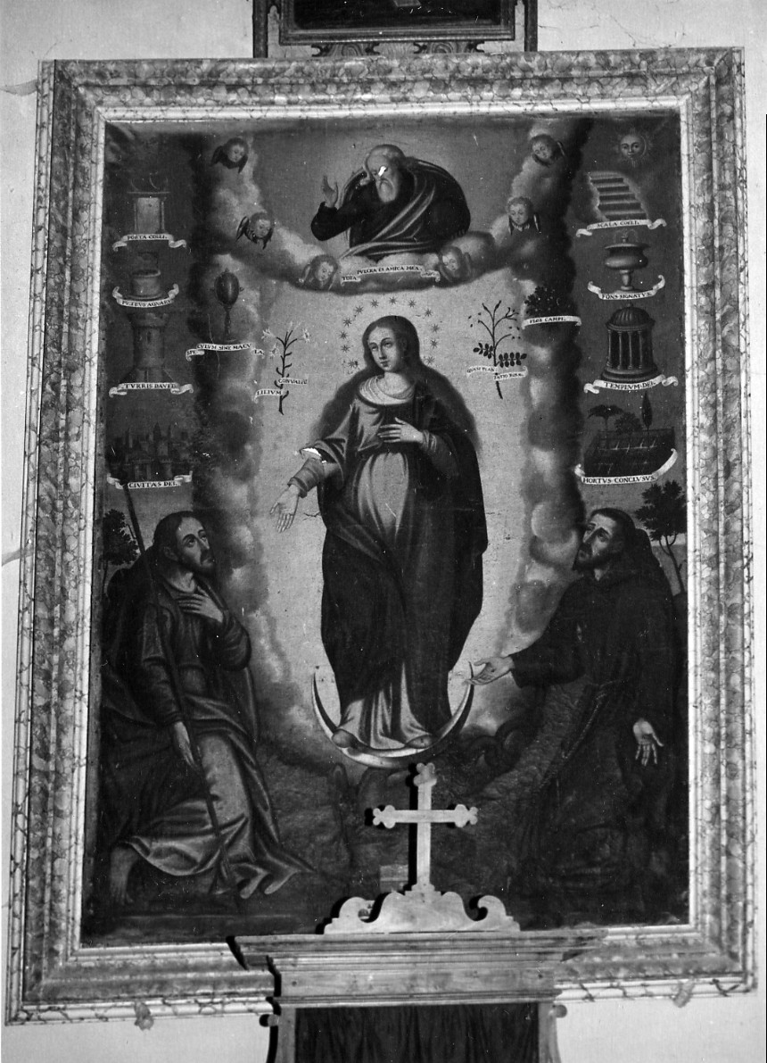 Madonna Immacolata e Santi (dipinto) di Neriti Ortensio Bruno (attribuito) (secondo quarto sec. XVII)