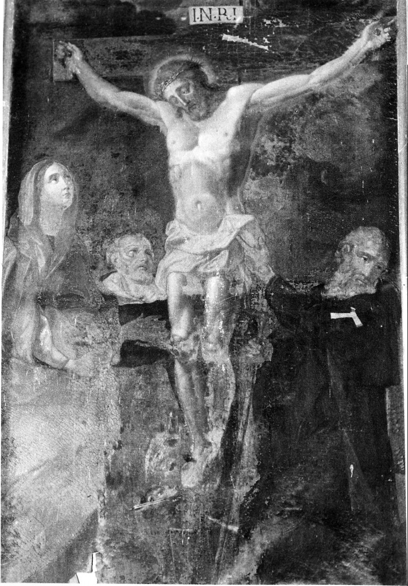 crocifissione di Cristo con la Madonna e santi (dipinto, elemento d'insieme) - ambito umbro (inizio sec. XVIII)