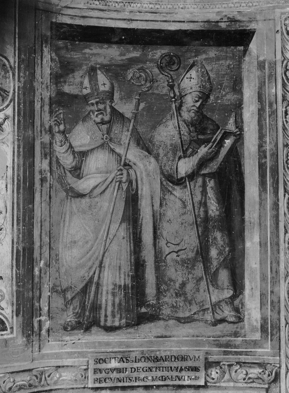 Santi Ubaldo e Martino (dipinto, complesso decorativo) di Zuccari Federico (attribuito) (seconda metà sec. XVI)