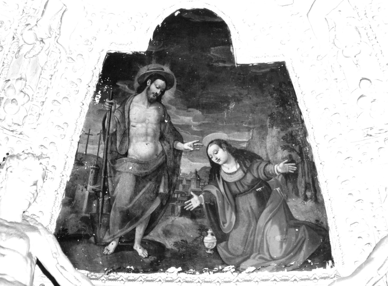 apparizione di Cristo risorto a Santa Maria Maddalena (dipinto, complesso decorativo) di Brunori Federico detto Brunorino (inizio sec. XVII)