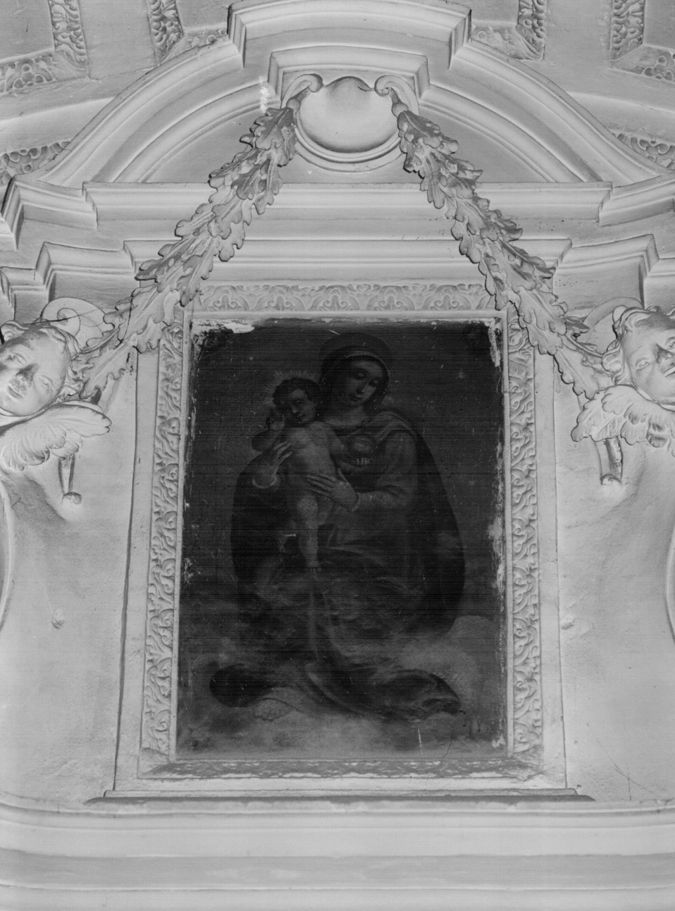 Madonna con Bambino (dipinto, complesso decorativo) di Brunori Federico detto Brunorino (attribuito) (prima metà sec. XVII)