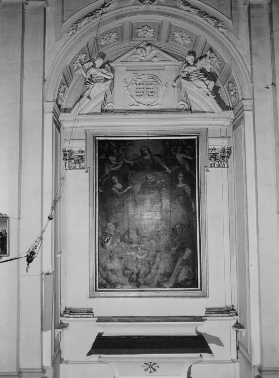mostra d'altare, complesso decorativo - bottega Italia centrale (terzo quarto sec. XVIII)
