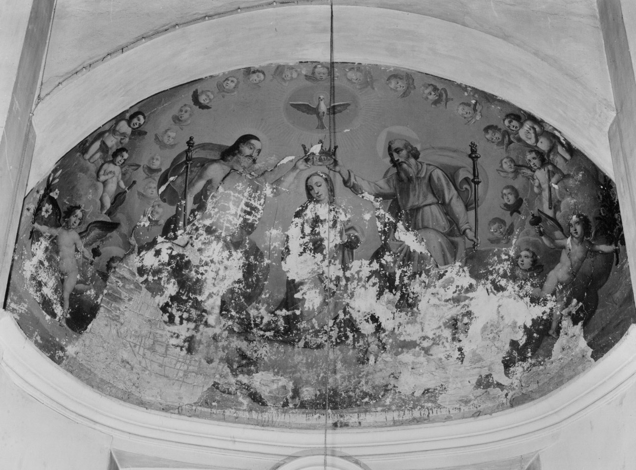 incoronazione di Maria Vergine (dipinto, complesso decorativo) di Brunori Federico detto Brunorino (attribuito) (prima metà sec. XVII)