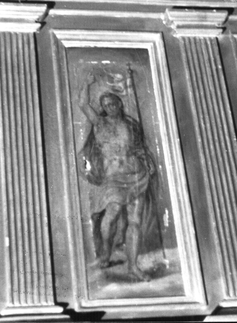 Cristo risorto (dipinto, elemento d'insieme) di Nucci Benedetto, Baldinacci Pietro Paolo (metà sec. XVI)