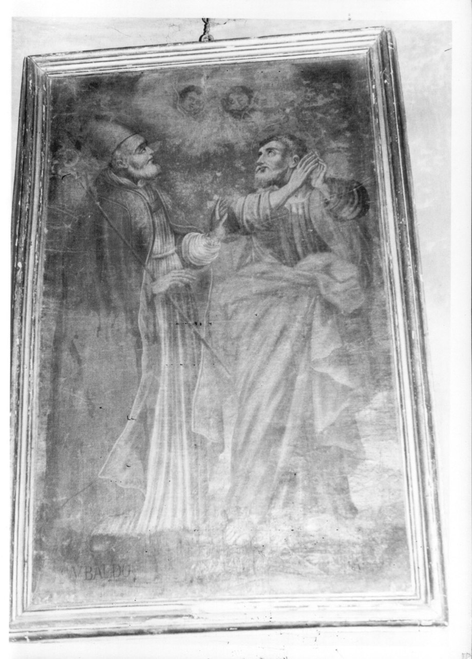 Sant'Ubaldo e Sant'Alò (dipinto, opera isolata) - ambito eugubino (sec. XVII)