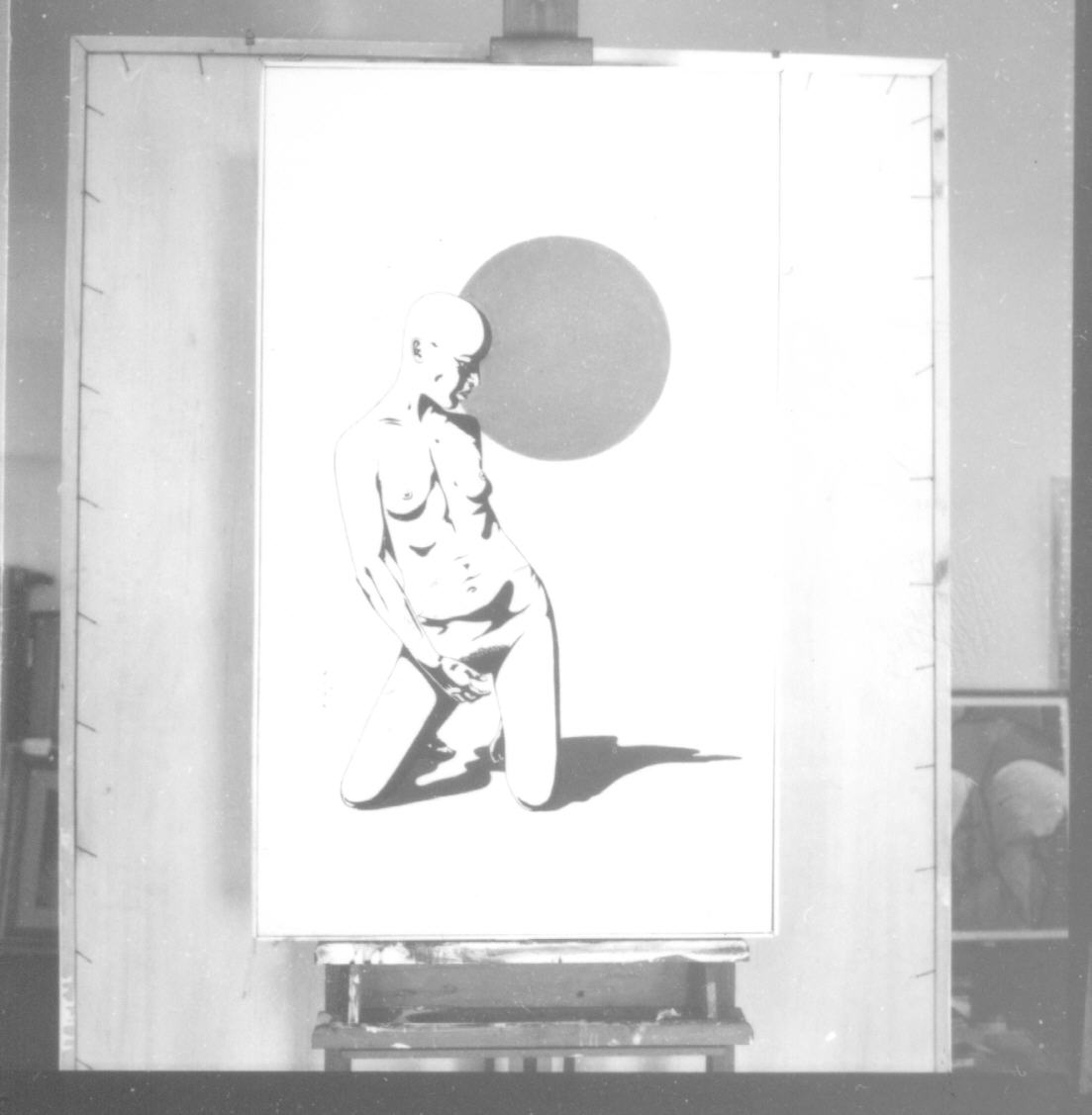 Figura, nudo femminile (dipinto, opera isolata) di Scotta Enrico (sec. XX)