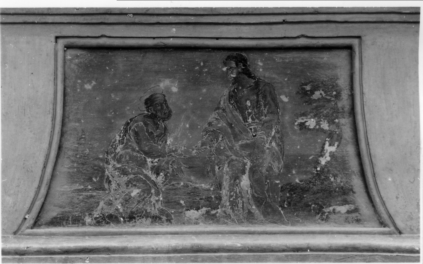 Cristo consegna le chiavi a San Pietro (dipinto, opera isolata) - ambito umbro (metà sec. XVIII)
