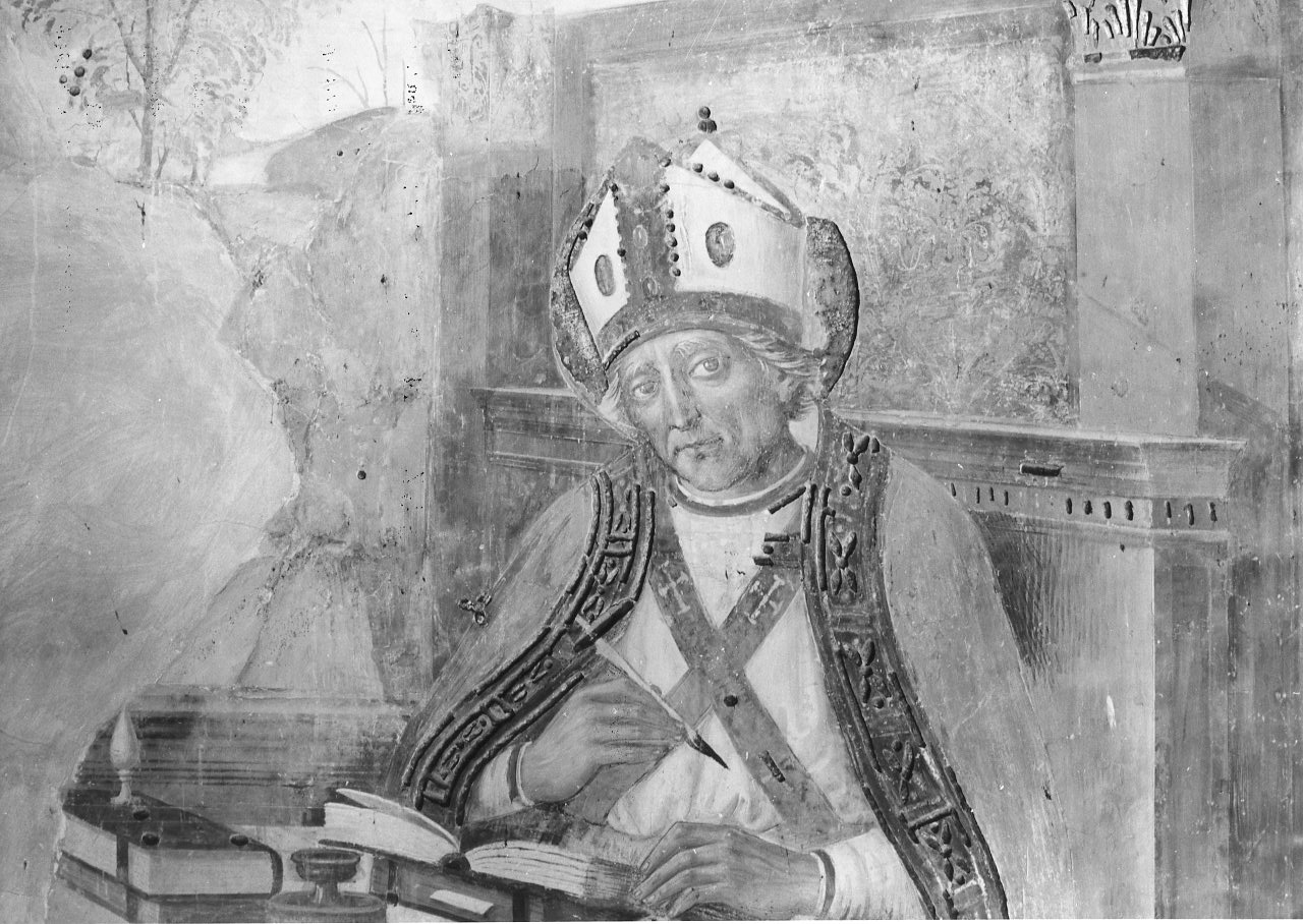 San Gragorio Magno (dipinto, frammento) di Ugolino di Prete Ilario (e aiuti) (sec. XIV)