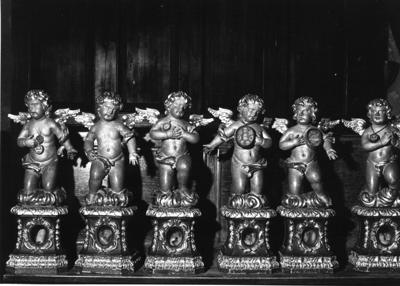 reliquiario - a statua, serie - produzione umbra (sec. XVIII)