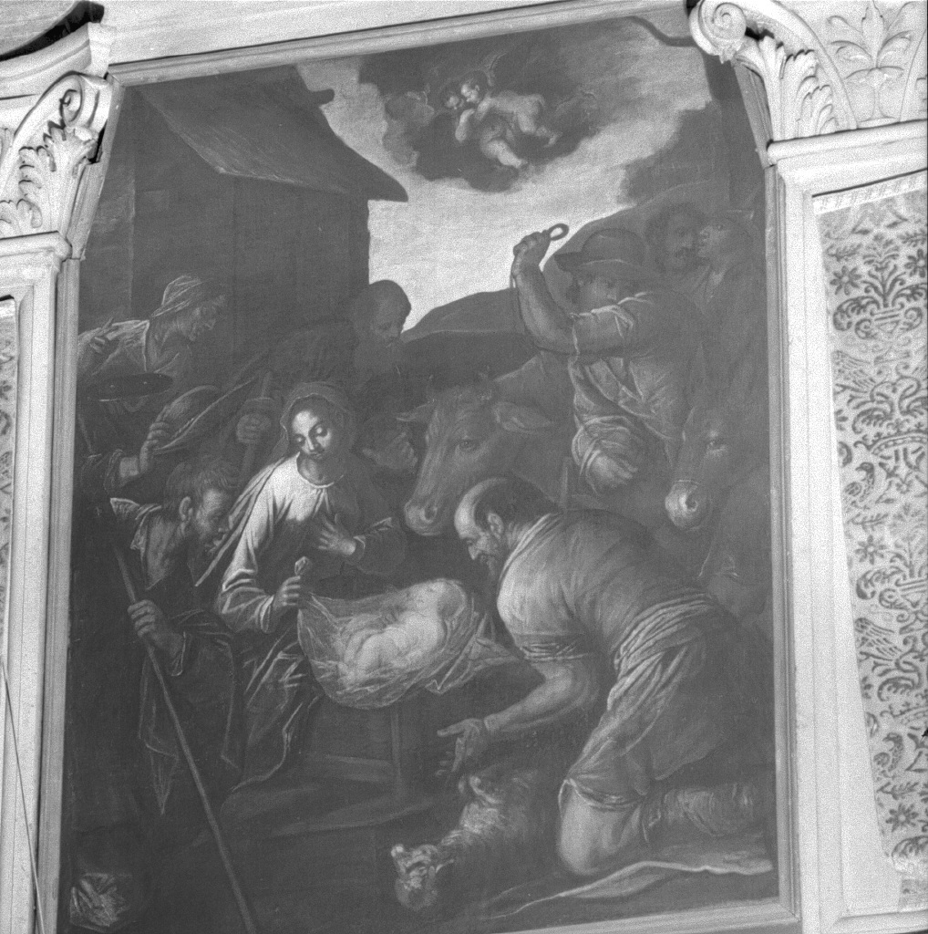 adorazione dei pastori (dipinto) - bottega veneziana (prima metà sec. XVII)