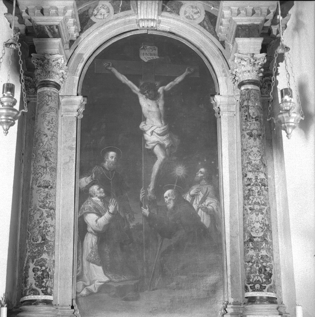 crocifissione di Cristo (pala d'altare) di Letterini Bartolomeo (fine/inizio secc. XVII/ XVIII)