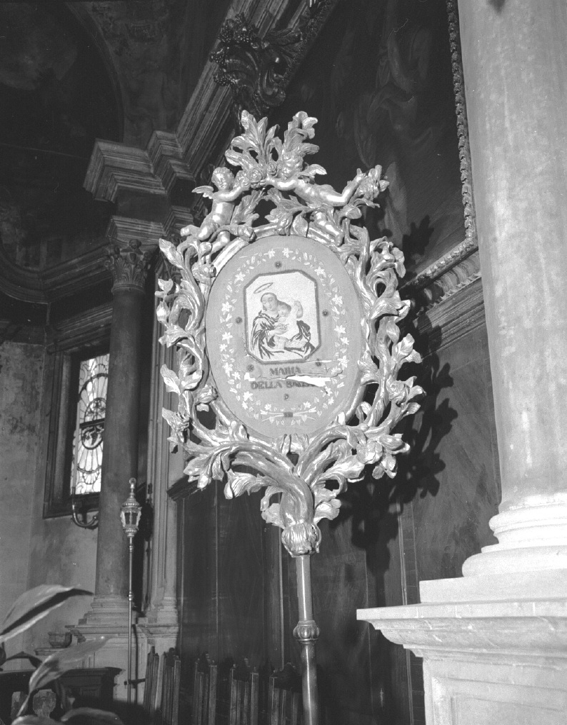 Maria Vergine (emblema di confraternita) - manifattura italiana (seconda metà sec. XIX)