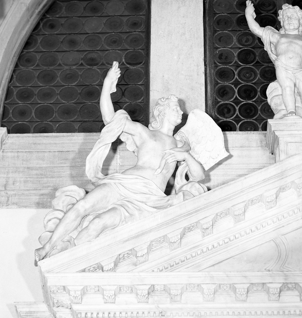 angelo con cartiglio (scultura) - ambito veneziano (sec. XVIII)