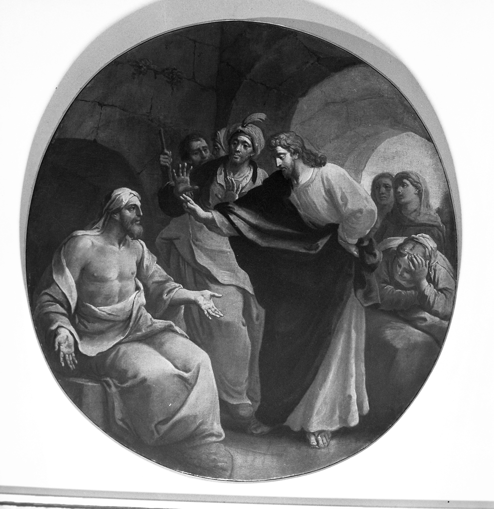 resurrezione di Lazzaro (dipinto) di Letterini Bartolomeo (sec. XVIII)