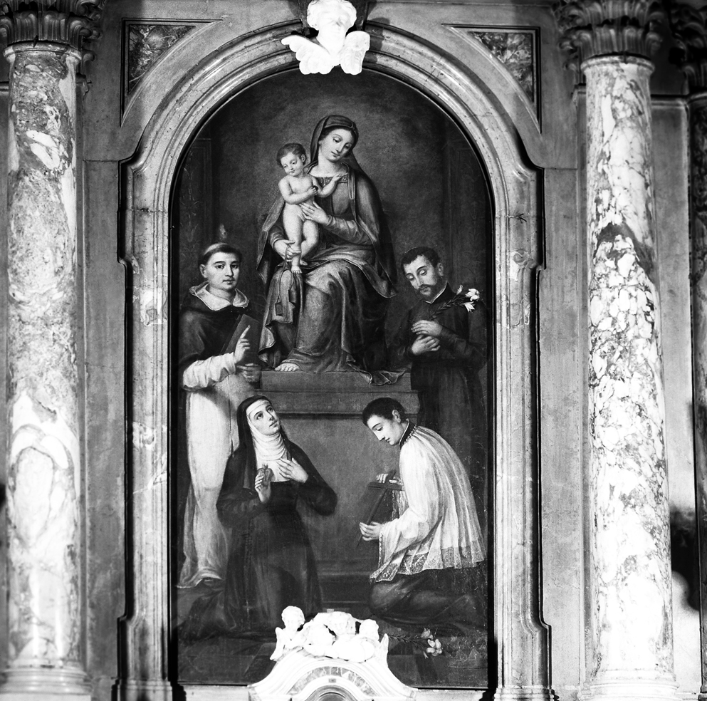 Madonna con Bambino e Santi (pala d'altare) - ambito italiano (sec. XIX)