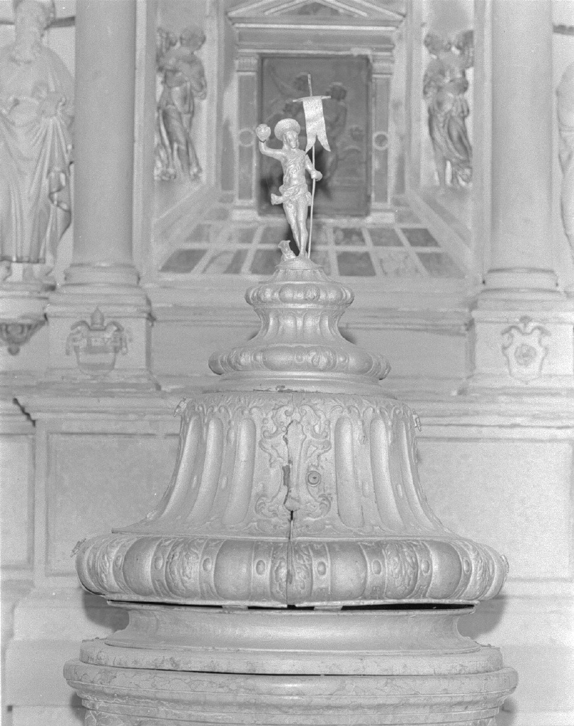 San Giovanni Battista (coperchio del fonte battesimale) - bottega veneta (metà sec. XVIII)