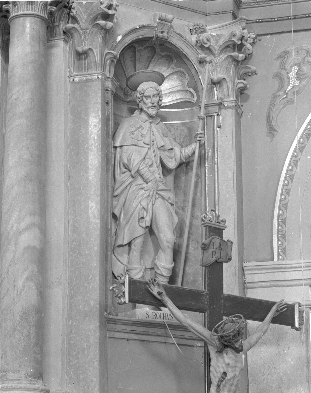 San Rocco (scultura) - ambito veneto (metà sec. XVIII)