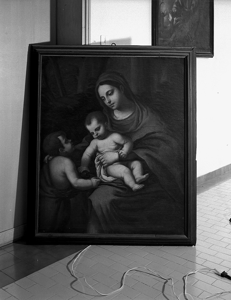 Madonna con Bambino e San Giovannino (dipinto) - ambito veneto (sec. XIX)