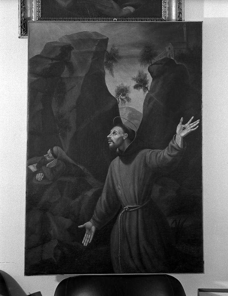 San Francesco d'Assisi riceve le stimmate (dipinto) - ambito veneziano (sec. XIX)