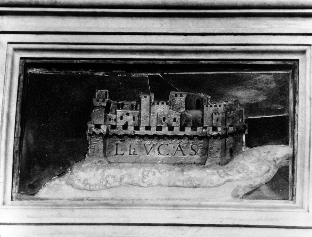Fortezza di Laucade (rilievo, elemento d'insieme) di Bregno Lorenzo, Bregno Giovanni Battista (inizio sec. XVI)