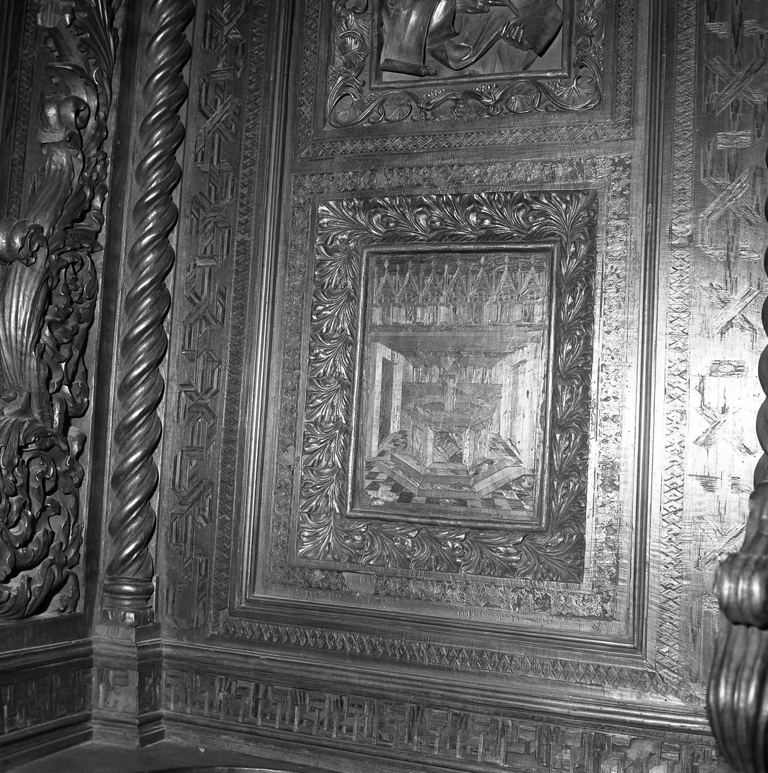 decorazione a intarsio, elemento d'insieme di Cozzi Marco (sec. XV)