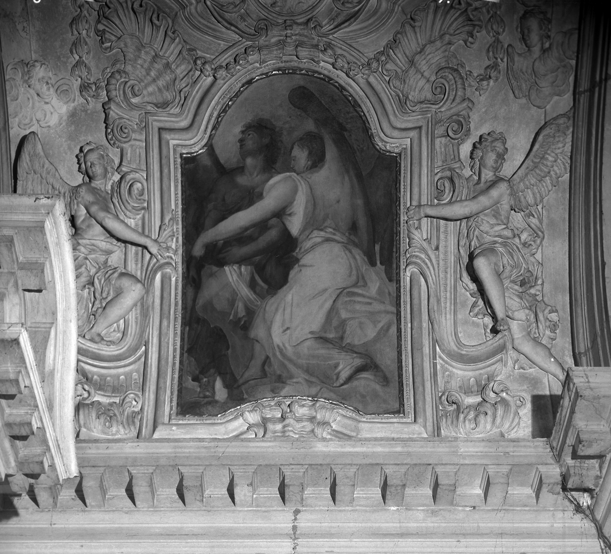 angeli (dipinto, elemento d'insieme) di Fumiani Giovanni Antonio (fine/inizio secc. XVII/ XVIII)