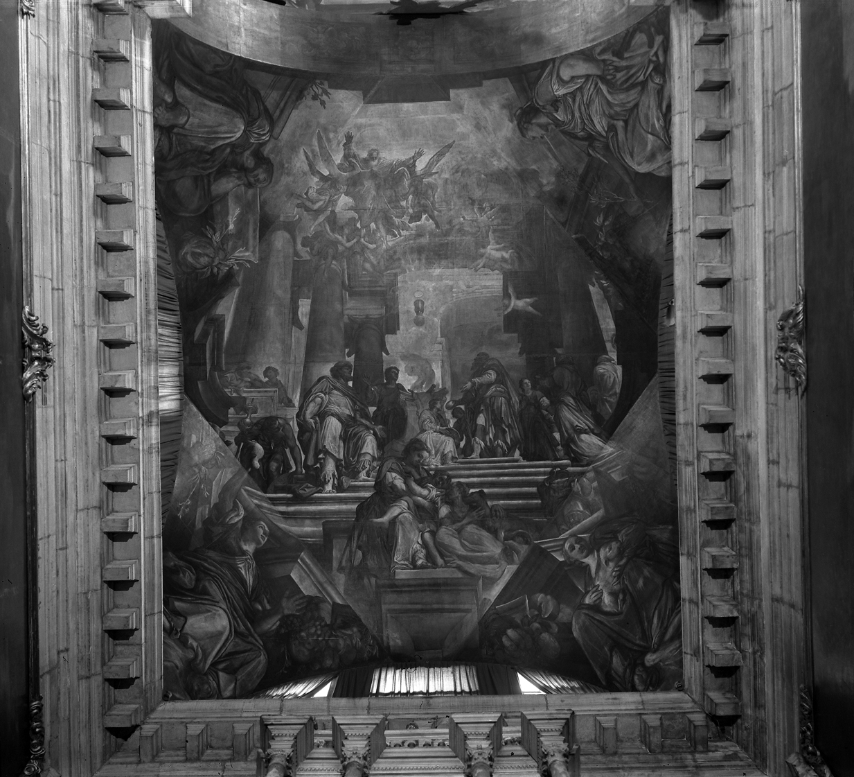 Trionfo dell'Eucarestia (dipinto, elemento d'insieme) di Fumiani Giovanni Antonio (fine sec. XVII)