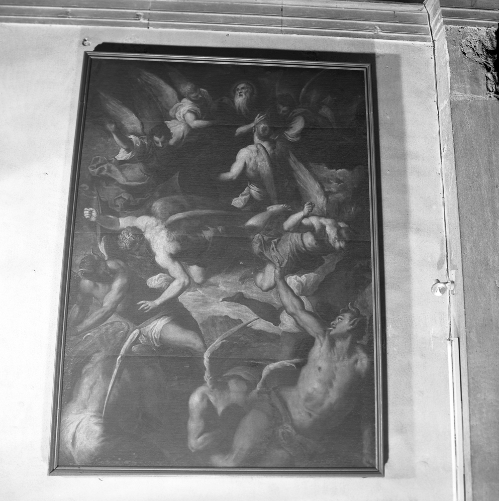 Sant'Antonio in gloria e gli angeli che scacciano i demoni (dipinto) di Negretti Jacopo detto Palma il Giovane (fine/inizio secc. XVI/ XVII)