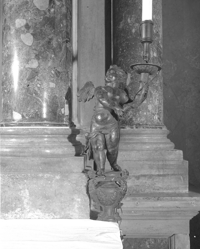 candelabro - a statuetta - bottega veneta (metà sec. XIX)