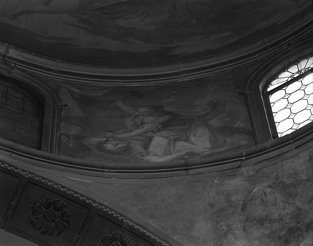 Giaele uccide Sisara (dipinto, elemento d'insieme) di Angeli Giuseppe (sec. XVIII)