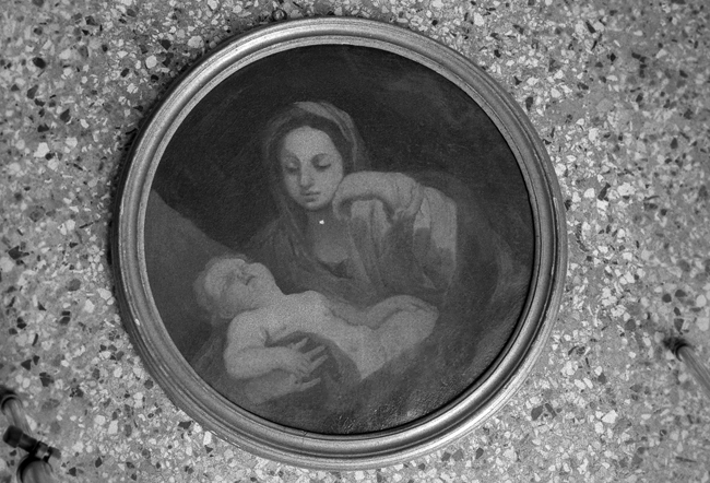 Madonna con Bambino dormiente (dipinto) - ambito veneto (inizio sec. XVIII)