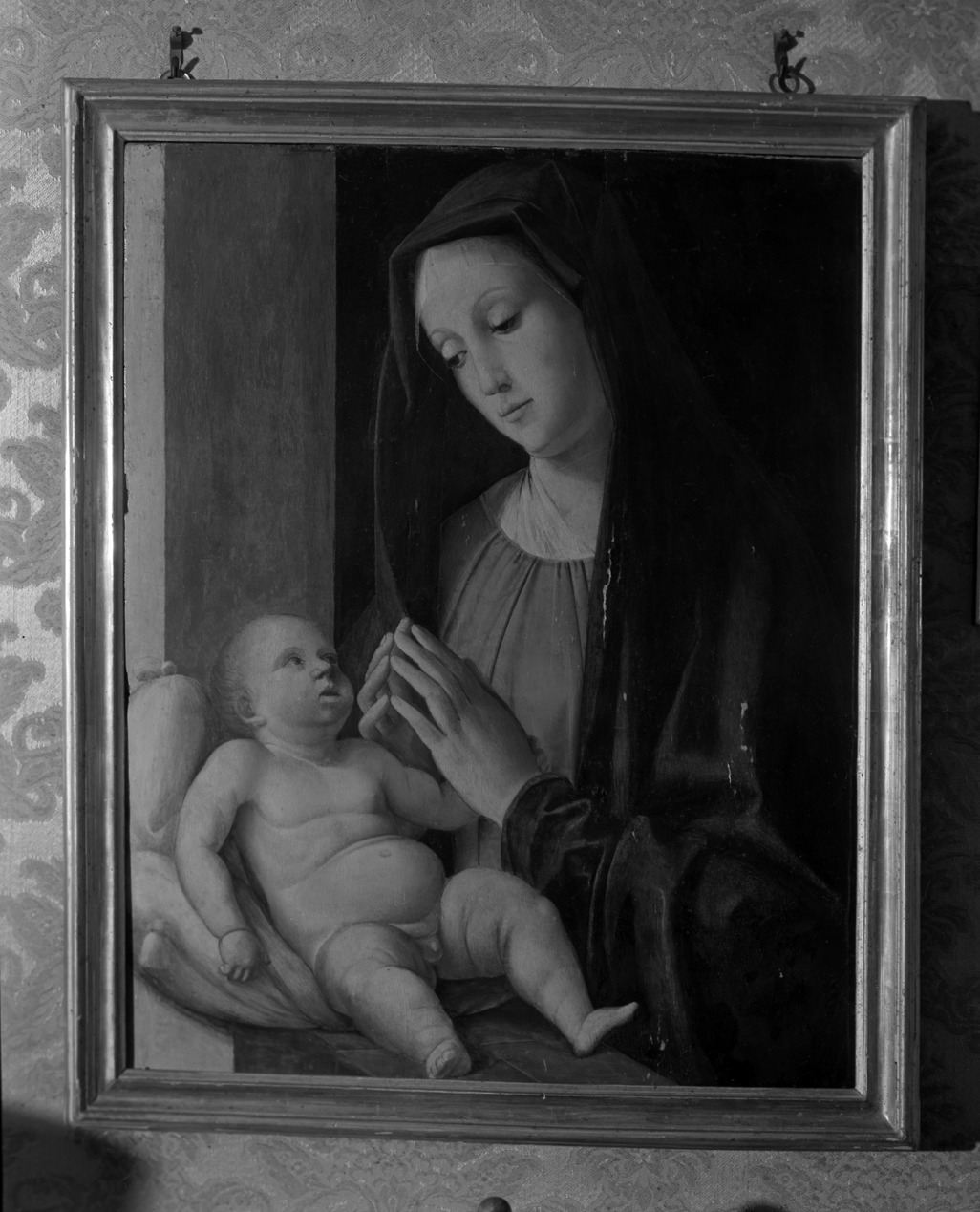 Madonna con Bambino dormiente (dipinto) - ambito veneto (inizio sec. XVI)