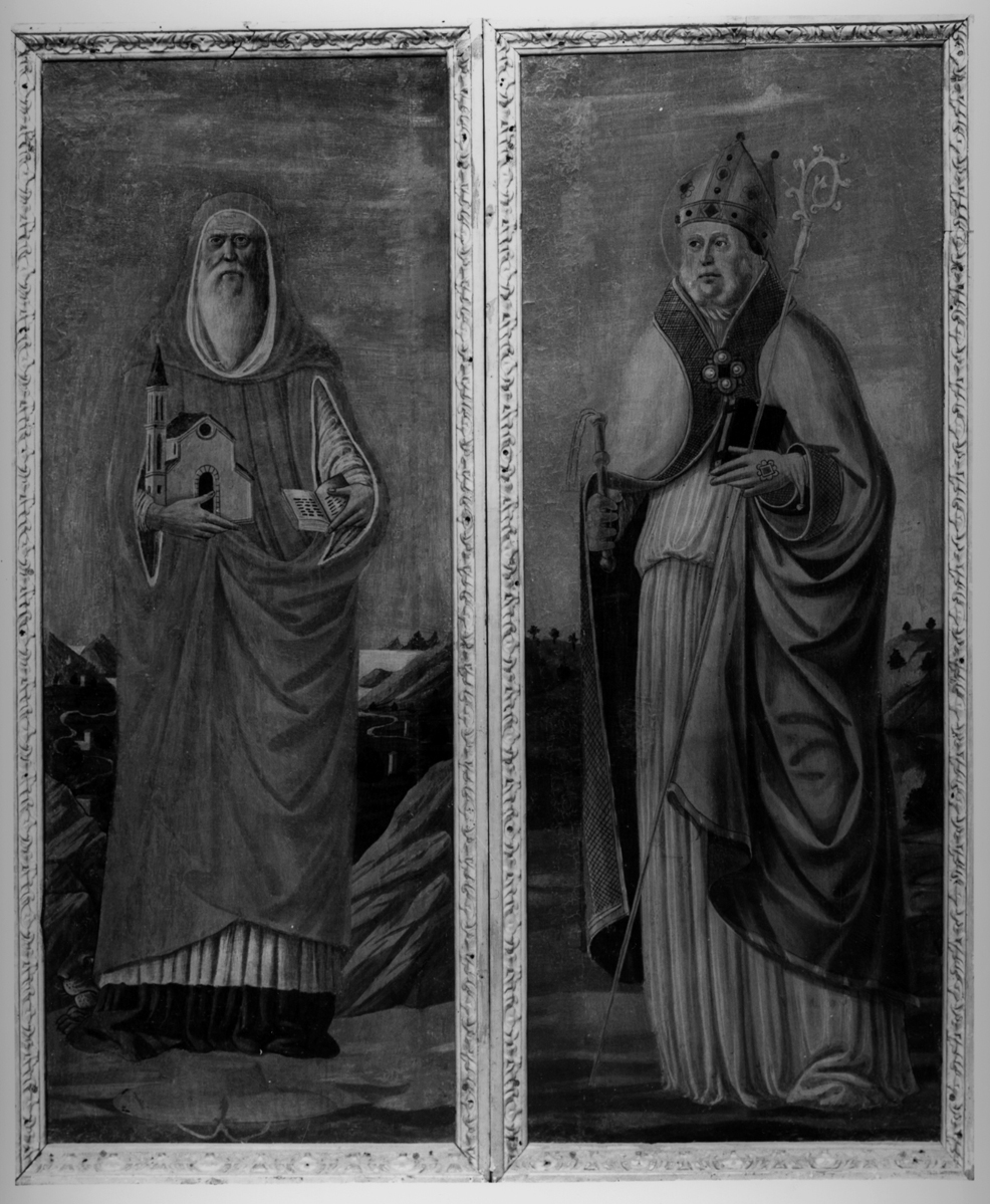 San Girolamo/ Sant'Ambrogio (dipinto) - ambito toscano (sec. XVI)