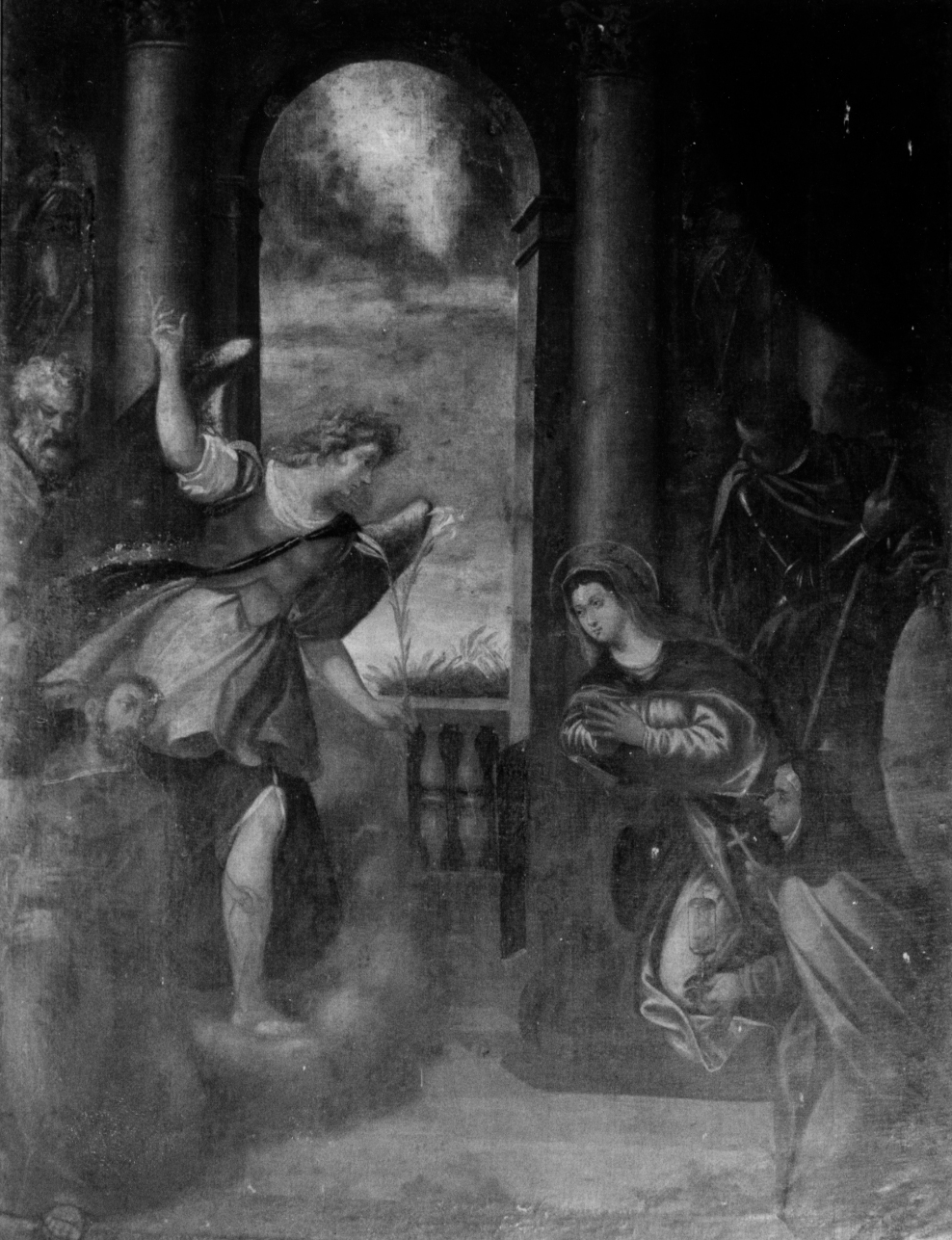 Annunciazione/ Santi (dipinto) - ambito veneto (sec. XVII)