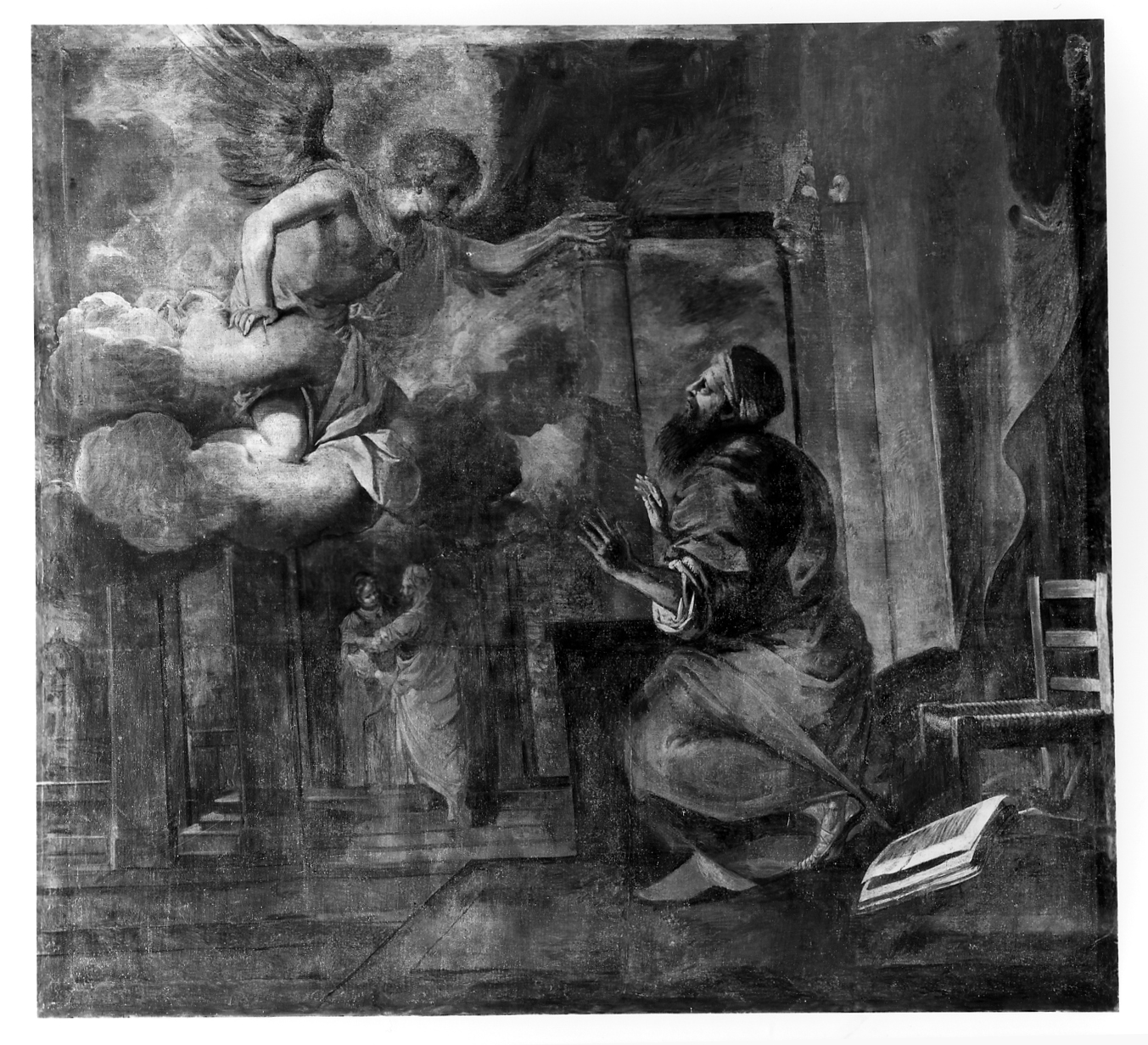 annuncio a San Gioacchino (dipinto) - bottega veneta (metà sec. XVII)