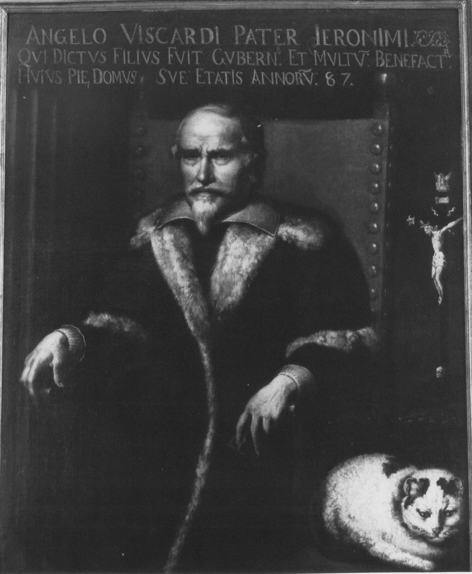 Ritratto di Angelo Viscardi, busto ritratto d'uomo (dipinto) - ambito fiammingo (terzo quarto sec. XVII)