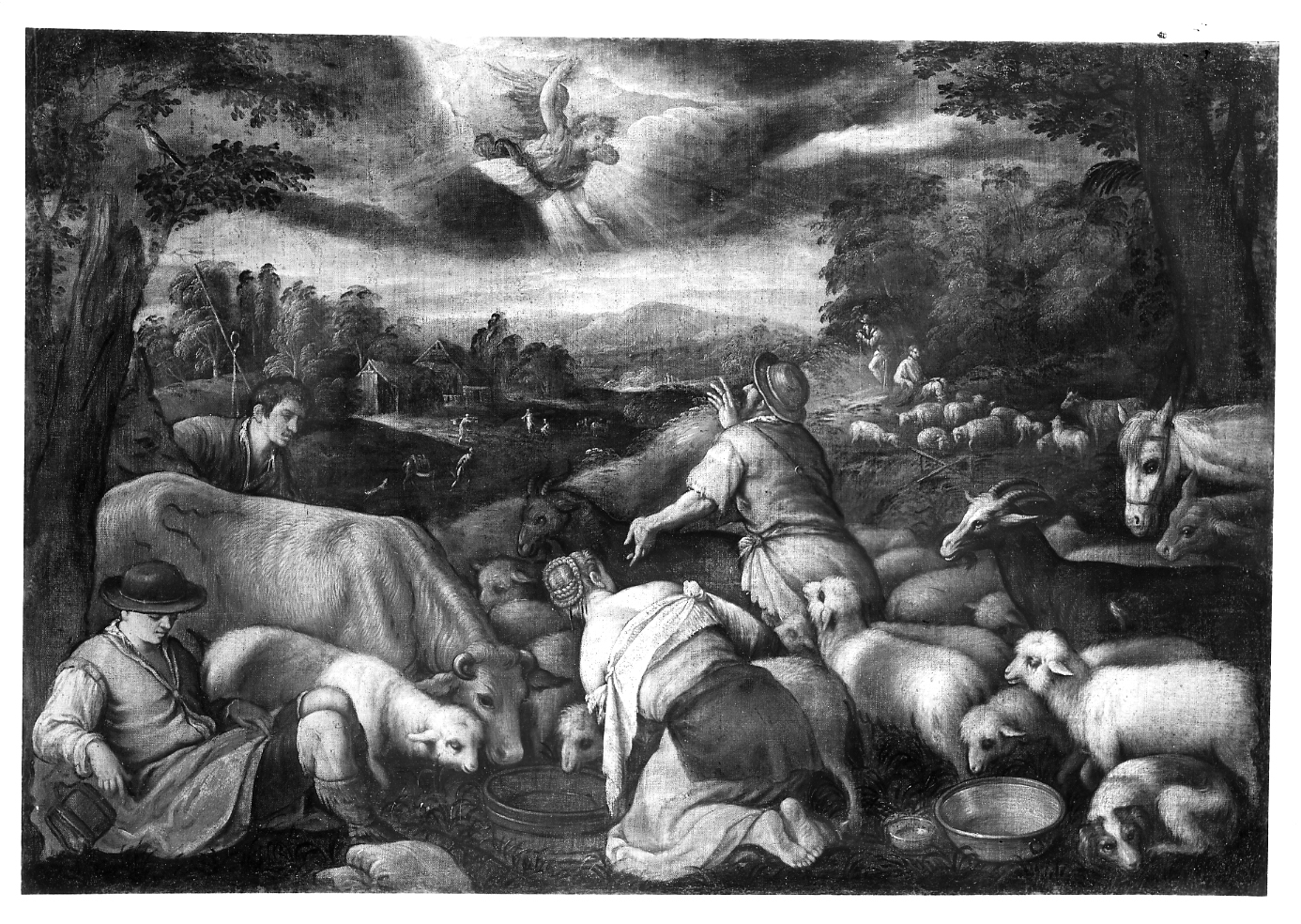 annuncio ai pastori (dipinto) - bottega veneta (sec. XVI)
