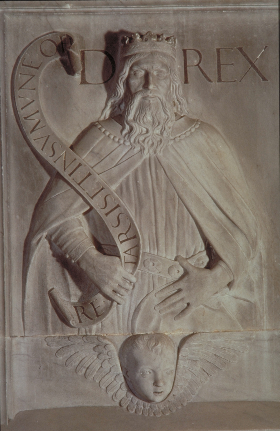 David re (rilievo, elemento d'insieme) di Lombardo Pietro (attribuito) (seconda metà sec. XV)