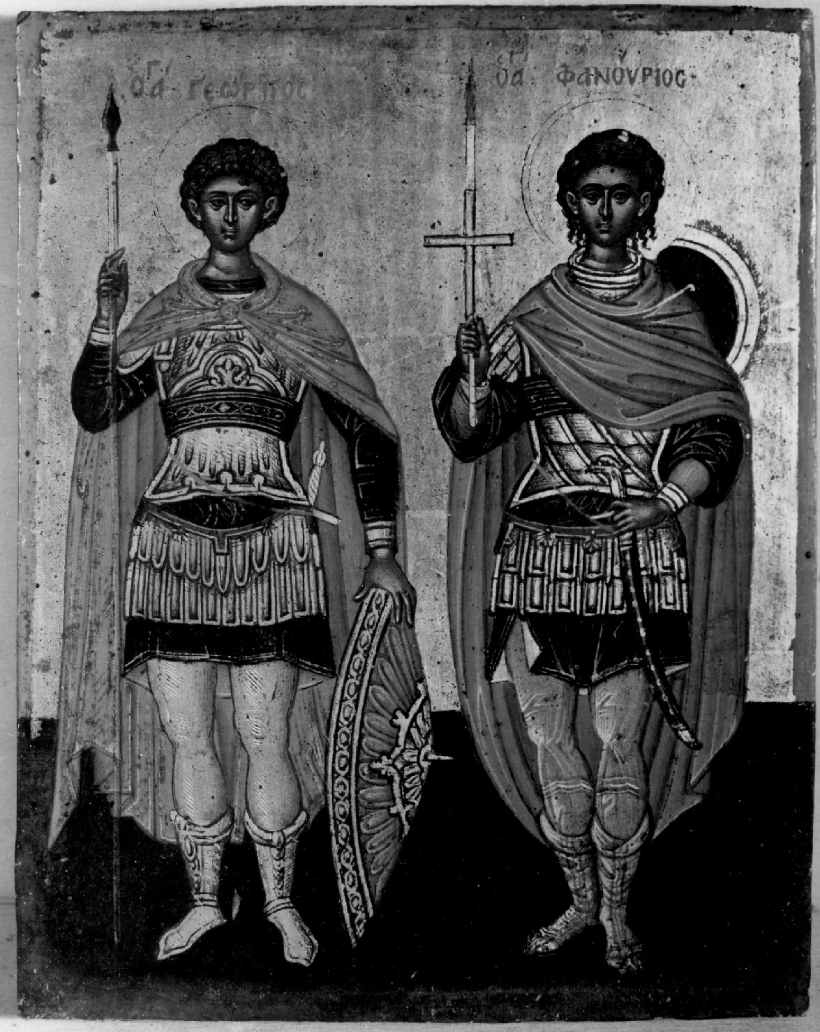 Santi Giorgio e Fanurio (icona) - ambito cretese (sec. XVII)